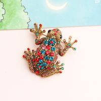 Cool Style Shiny Animal Frog Alloy Inlay Rhinestones Unisex Brooches sku image 6