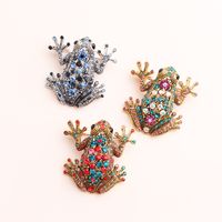 Style Cool Brillant Animal Grenouille Alliage Incruster Strass Unisexe Broches main image 8