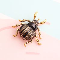 Casual Cute Pastoral Insect Beetles Bee Alloy Inlay Rhinestones Unisex Brooches sku image 2