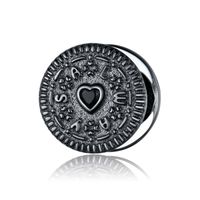 Casual Heart Shape Bat Sterling Silver Inlay Glass Zircon Jewelry Accessories sku image 5