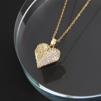 Europe And America Cross Border Love Pendant Necklace Micro-inlaid Color Zircon Clavicle Chain Geometric Girl Pendant Heart-shaped Necklace sku image 17