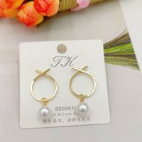 1 Pair Fashion Flower Butterfly Bow Knot Alloy Inlay Artificial Pearls Rhinestones Shell Women's Earrings sku image 17