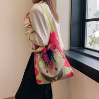 Women's Knit Color Block Classic Style Weave Square Zipper Shoulder Bag main image 3