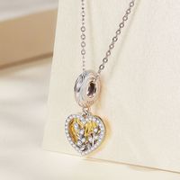 Casual Shiny Heart Shape Sterling Silver Inlay Zircon Jewelry Accessories main image 9