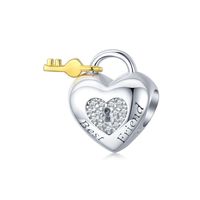 Casual Shiny Heart Shape Sterling Silver Inlay Zircon Jewelry Accessories sku image 6