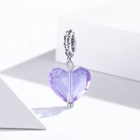 Casual Heart Shape Sterling Silver Inlay Zircon Jewelry Accessories main image 1