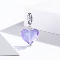 Casual Heart Shape Sterling Silver Inlay Zircon Jewelry Accessories main image 4