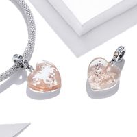 Casual Shiny Heart Shape Sterling Silver Inlay Zircon Jewelry Accessories main image 3