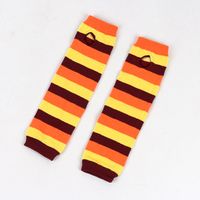 Women's Fashion Color Block Knitted Fabric Arm Sleeves sku image 39