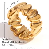 Wholesale Vintage Style Simple Style Color Block Flower Stainless Steel Plating 18k Gold Plated Rings sku image 5