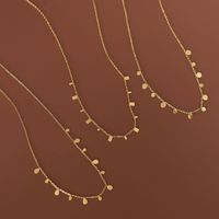 Chocker Texture Cold Style Niche Collier Petit Rond Tranche Collier Clavicule Chaîne Titane Acier Fille Polyvalent Style Ornement main image 1