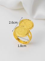Simple Style Streetwear Coin Stainless Steel Copper Plating 18k Gold Plated Silver Plated Open Rings sku image 2