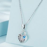 Casual Shiny Heart Shape Sterling Silver Inlay Zircon Jewelry Accessories main image 3
