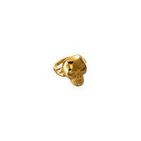 304 Stainless Steel 14K Gold Plated Exaggerated Funny Modern Style Plating Skull Rings main image 3