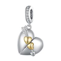 Casual Heart Shape Sterling Silver Inlay Zircon Jewelry Accessories sku image 5