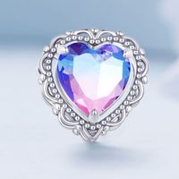 Casual Heart Shape Sterling Silver Inlay Zircon Jewelry Accessories main image 6