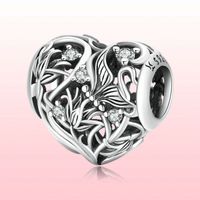 غير رسمي شكل القلب الفضة الاسترليني ترصيع الزركون اكسسوارات المجوهرات main image 2