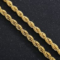 Stainless Steel 18K Gold Plated Retro Streetwear Plating Solid Color Necklace main image 7