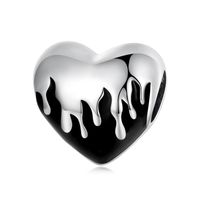 غير رسمي شكل القلب الفضة الاسترليني ترصيع الزركون اكسسوارات المجوهرات sku image 3