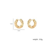 1 Pair Casual Commute Circle Plating Copper 18k Gold Plated Earrings sku image 2