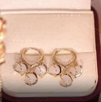 Wholesale Jewelry Elegant Modern Style Geometric Opal Opal Plating Inlay Drop Earrings sku image 1