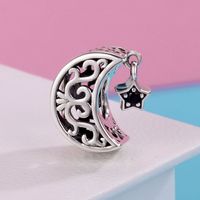 Casual Shiny Star Moon Sterling Silver Inlay Zircon Jewelry Accessories main image 2