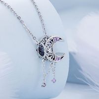 Casual Shiny Star Moon Sterling Silver Inlay Zircon Jewelry Accessories main image 6