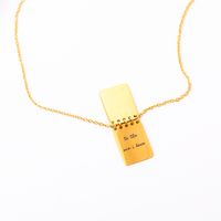 201 Stainless Steel 304 Stainless Steel Titanium Steel Gold Plated Casual Simple Style Plating Letter Pendant Necklace main image 2