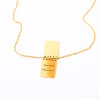 201 Stainless Steel 304 Stainless Steel Titanium Steel Gold Plated Casual Simple Style Plating Letter Pendant Necklace main image 4