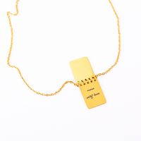 201 Stainless Steel 304 Stainless Steel Titanium Steel Gold Plated Casual Simple Style Plating Letter Pendant Necklace main image 5