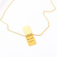 201 Stainless Steel 304 Stainless Steel Titanium Steel Gold Plated Casual Simple Style Plating Letter Pendant Necklace main image 6