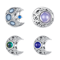 Casual Shiny Star Moon Sterling Silver Inlay Zircon Jewelry Accessories main image 1