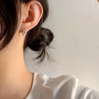 Fashion Geometric Sterling Silver Hoop Earrings 1 Pair sku image 1