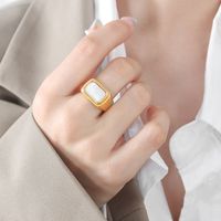 النمط الفرنسي Choker مرصع بأصبع البحر الأبيض بدون خاتم ، مجوهرات أنثى من الصلب التيتانيوم مطلي بالذهب الحقيقي 18 A255 sku image 6