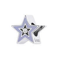 Casual Brillante Estrella Luna Plata Esterlina Embutido Circón Accesorios De Joyería sku image 1