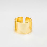 Ig Style Solid Color Sterling Silver Plating 18k Gold Plated Open Rings sku image 2