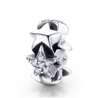 Casual Shiny Star Moon Sterling Silver Inlay Zircon Jewelry Accessories sku image 1