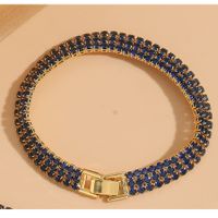Simple Style Solid Color Copper Plating Inlay Zircon 14k Gold Plated Bracelets sku image 3