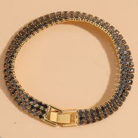 Simple Style Solid Color Copper Plating Inlay Zircon 14k Gold Plated Bracelets sku image 4