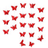Papillon Forme Papier Corde Guirlandes Décoration De Fête D’anniversaire Ballons Franges Pendentif sku image 6