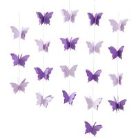 Papillon Forme Papier Corde Guirlandes Décoration De Fête D’anniversaire Ballons Franges Pendentif sku image 5