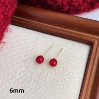Simple Style Pearl Alloy Stoving Varnish Artificial Pearls Women's Ear Studs 1 Pair sku image 4