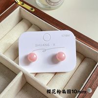 Simple Style Pearl Alloy Stoving Varnish Artificial Pearls Women's Ear Studs 1 Pair sku image 39