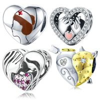 Casual Heart Shape Sterling Silver Inlay Zircon Jewelry Accessories main image 3