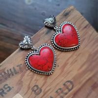Wholesale Jewelry Commute Heart Shape Alloy Drop Earrings main image 2