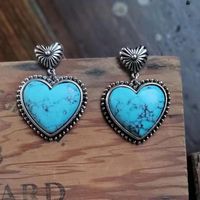 Wholesale Jewelry Commute Heart Shape Alloy Drop Earrings sku image 1