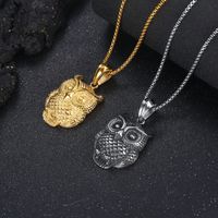 Casual Hip-hop Streetwear Animal Dragon Titanium Steel Plating 18k Gold Plated Men's Charms Necklace main image 2