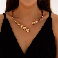 Wholesale Jewelry Simple Style Round Iron Artificial Pearls Polishing Plating Inlay Choker main image 1