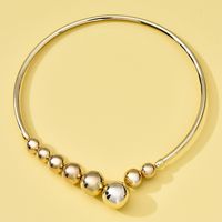 Wholesale Jewelry Simple Style Round Iron Artificial Pearls Polishing Plating Inlay Choker main image 2