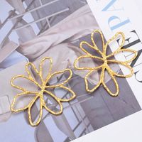 Wholesale Jewelry Vacation Simple Style Flower Metal Plating Drop Earrings main image 2